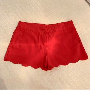 Size Small Red Scalloped Shorts